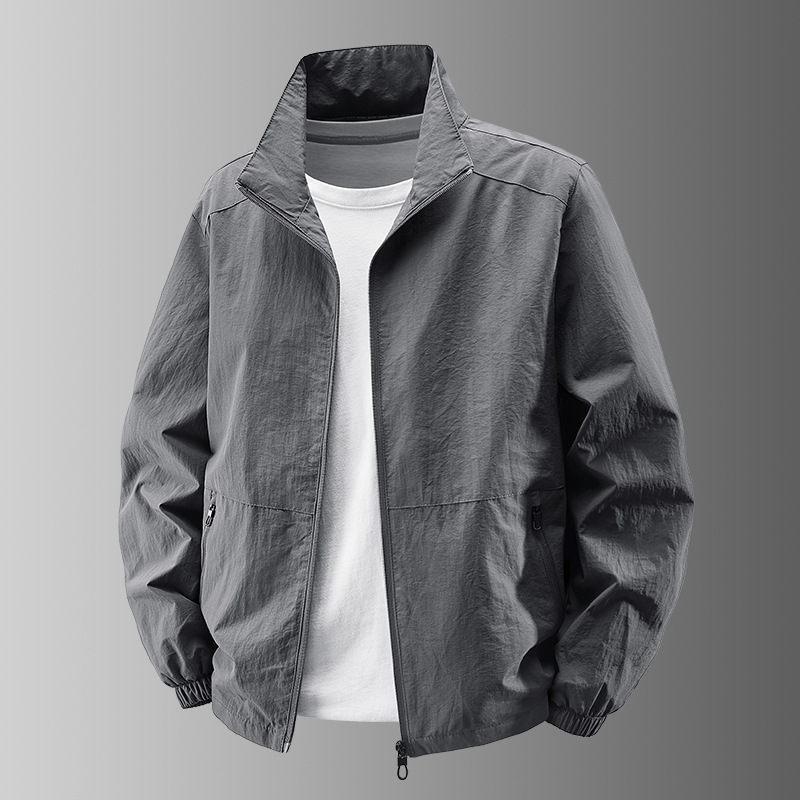 高端立领运动夹克外套男士春秋季