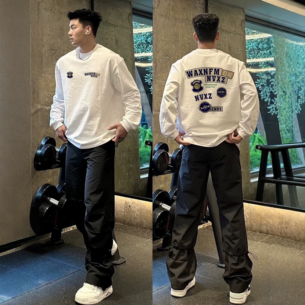 高端宽松圆领打底衫男秋冬2025