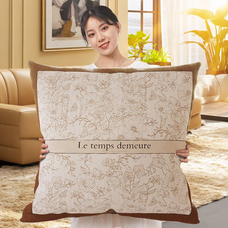 美式轻奢沙发床头可拆洗靠枕套客厅超大不含芯抱枕套子靠背大靠垫