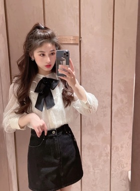 JR 2025春季新款 设计感针织衫两件套蕾丝千金感上衣女M1000305