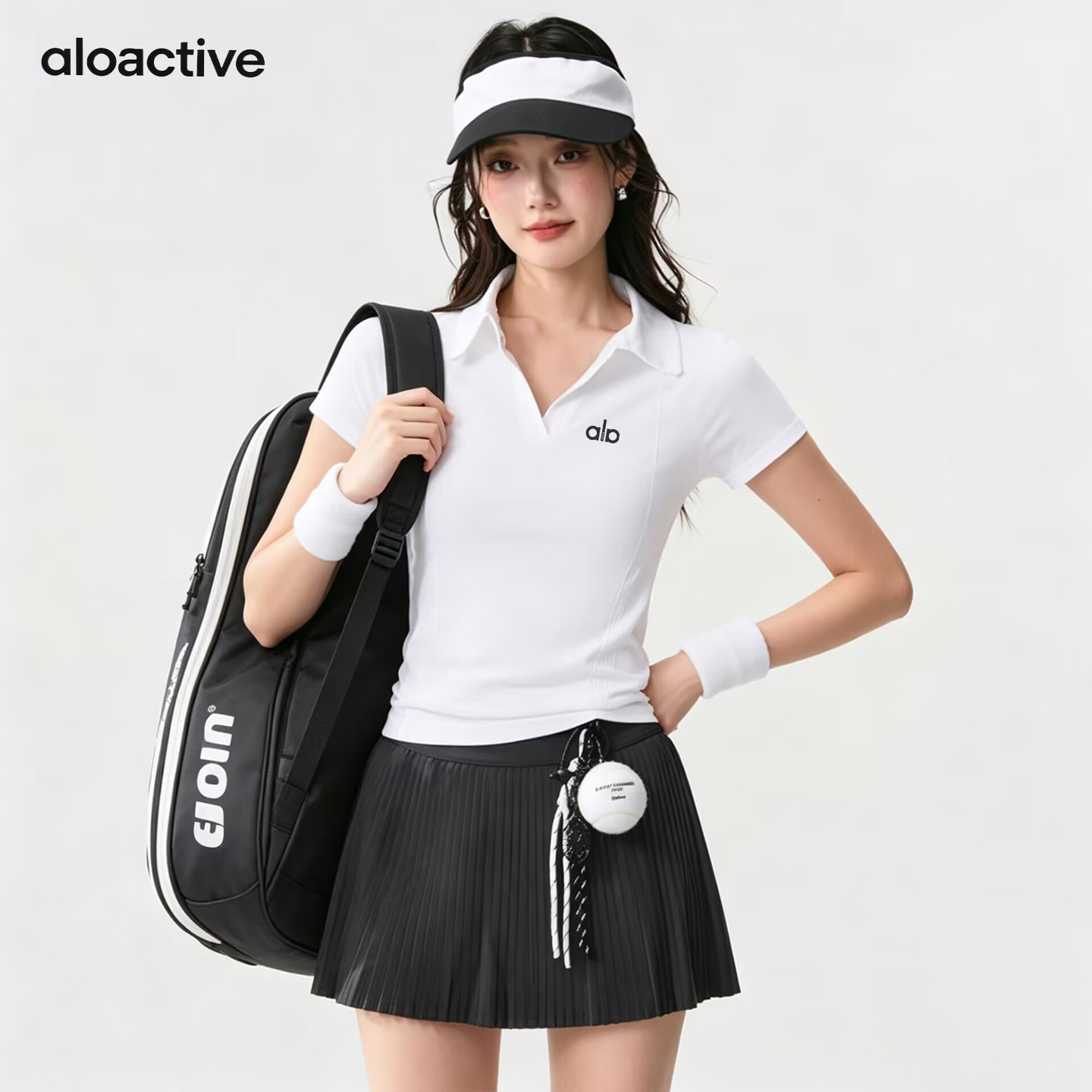ALOACTIVE瑜伽上衣女速干POLO领图片