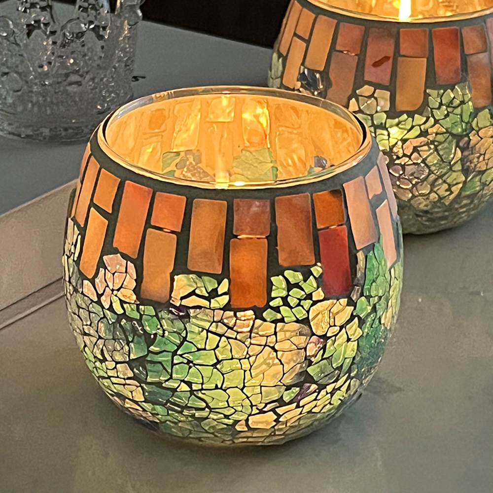 包邮贝壳淡彩玻璃马赛克欧式烛台浪漫香薫蜡烛杯烛光晚餐装饰摆件