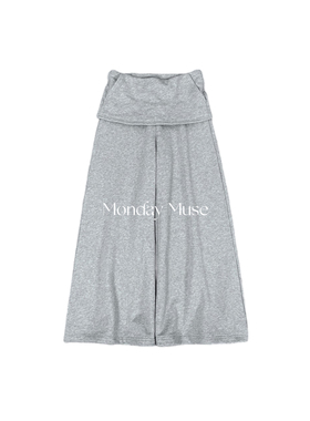 自有工厂/可比对/“袋鼠”卫裤 可束脚阔腿裙裤 黑色/花灰/浅粉