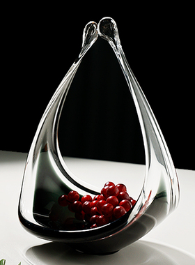 轻奢创意玄关摆件琉璃艺术收纳盘客厅茶室书房家居装饰工艺品