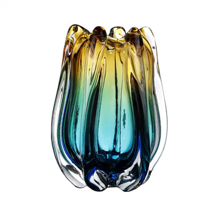 轻奢渐变琉璃花瓶摆件现代客厅水养鲜花干花插花艺术花瓶软装饰