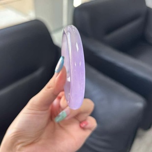 天然高端缅A翡翠玉手镯冰种紫罗兰贵妃紫色道具拍照儿童琉璃手镯
