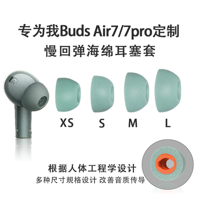 适用真我BudsAir7海绵耳塞套