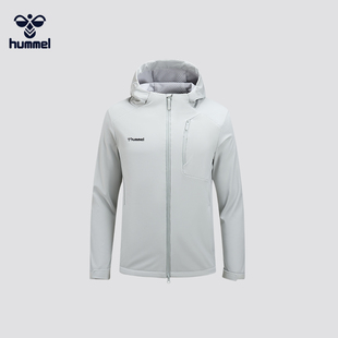 HUMMEL官方正品2025秋季新款男女户外运动高端时尚印花连帽外套