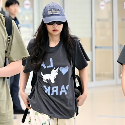 jennie/章若楠小狗爱心T恤