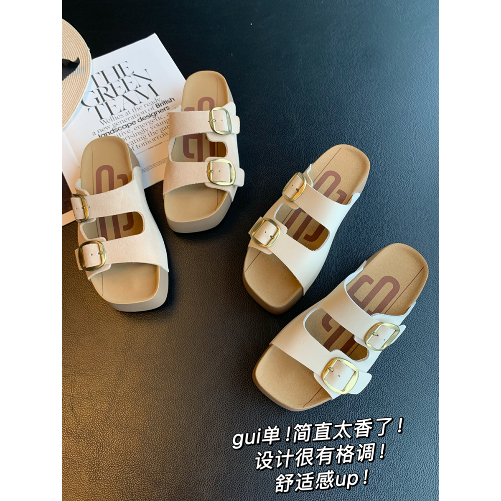 gui单!简直太香了!设计很有格调!一字勃肯凉鞋外穿拖鞋外穿夏26