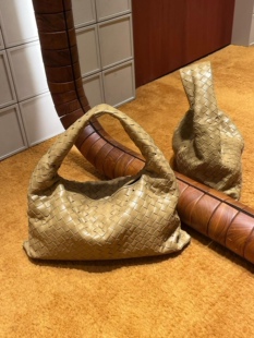 欧美潮流编织包小号HOP真皮手工包随意百搭通勤手提单肩女士包袋