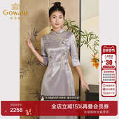 乔万尼新中式 ET3E647 收腰商场同款 改良版 旗袍连衣裙好看流行修身