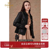 乔万尼外套女秋2025新款 小香风夹棉百搭流行高级感短外套EM3B416