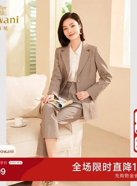 乔万尼秋新款女士小西装短外套气质通勤职场精英感立体剪裁西服