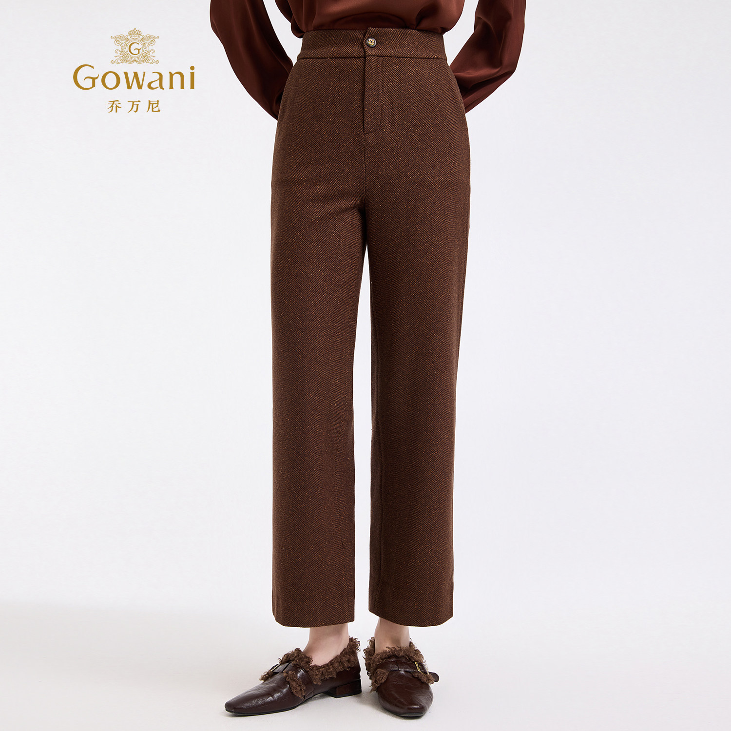 乔万尼美拉德休闲裤女百搭显瘦直筒保暖棉羊毛长裤高级感ED4F832,女装/女士精品,休闲裤,淘宝优惠券,粉丝福利购,淘宝优惠卷