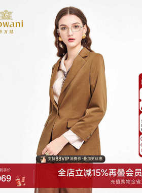乔万尼琥珀桔西装外套商务风一粒扣气质职业装轻熟简约风ED3B212