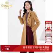 领简约设计a字版 乔万尼新品 西装 商场同款 型收腰显瘦 风衣中长款