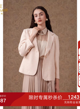 乔万尼春装新款小香风西装收腰优雅气质外套气质优雅设计EM1B108