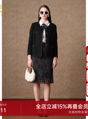 【绵羊毛】乔万尼羊毛大衣女小香风高级感高级感ET4B851