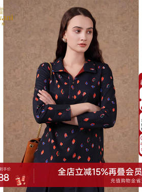 乔万尼秋装新款女上衣衬衣领亲肤弹力气质精致高级显瘦款EI3C116