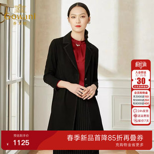 乔万尼风衣中长款外套女小个子大码西装领春新款洋气薄款上衣时尚