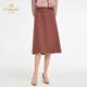 乔万尼轻熟简约风A字半身裙女中长款 百搭显瘦通勤ol风裙子ED3D239