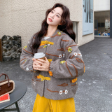 新款单批两件套A738外套90绒P260K389厚实灯芯裤子P140K208，女装套装/套裙，2C002