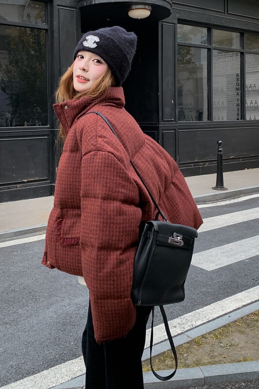 新款小香风短款90白鸭绒保暖外套2C002A736P290K428,女装羽绒服,2C002
