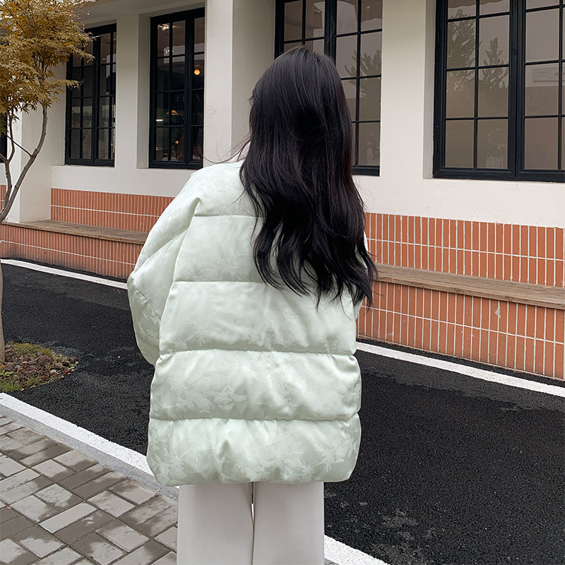 大量有货2025冬季新中式提花水貂毛羽绒服2C002A618P265K398,女装羽绒服,2C002