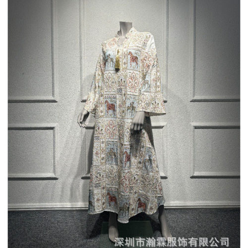 跨境重工浮雕绣花高端大码连衣裙