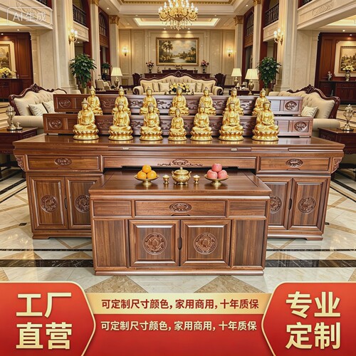 定制定做家用商用佛龛供桌改尺寸来样加工订制尺寸雕花颜色工厂