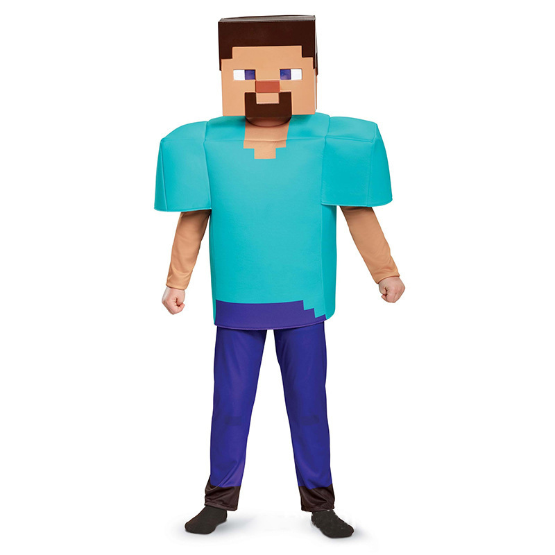 万圣节我的世界minecraft游戏扮演cosplay服装儿童钻石铠甲表演服
