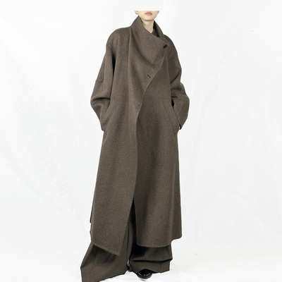 宋秀妍同款氛围感羊毛大衣中长款