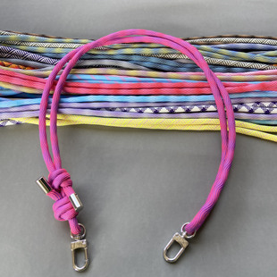 8mm粗扭扭绳包带编织替换斜挎登山绳双扣单肩包带diy环保购物肩带