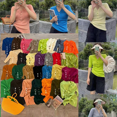 羊毛4粒扣V领套头4粒扣弹力