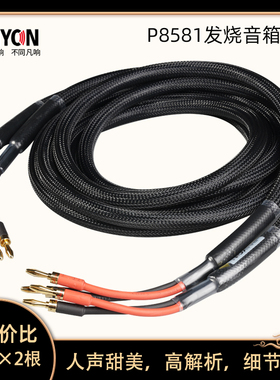 派扬P8581发烧HIFI喇叭音箱线MCA香蕉插头线材声音通透高保真特价
