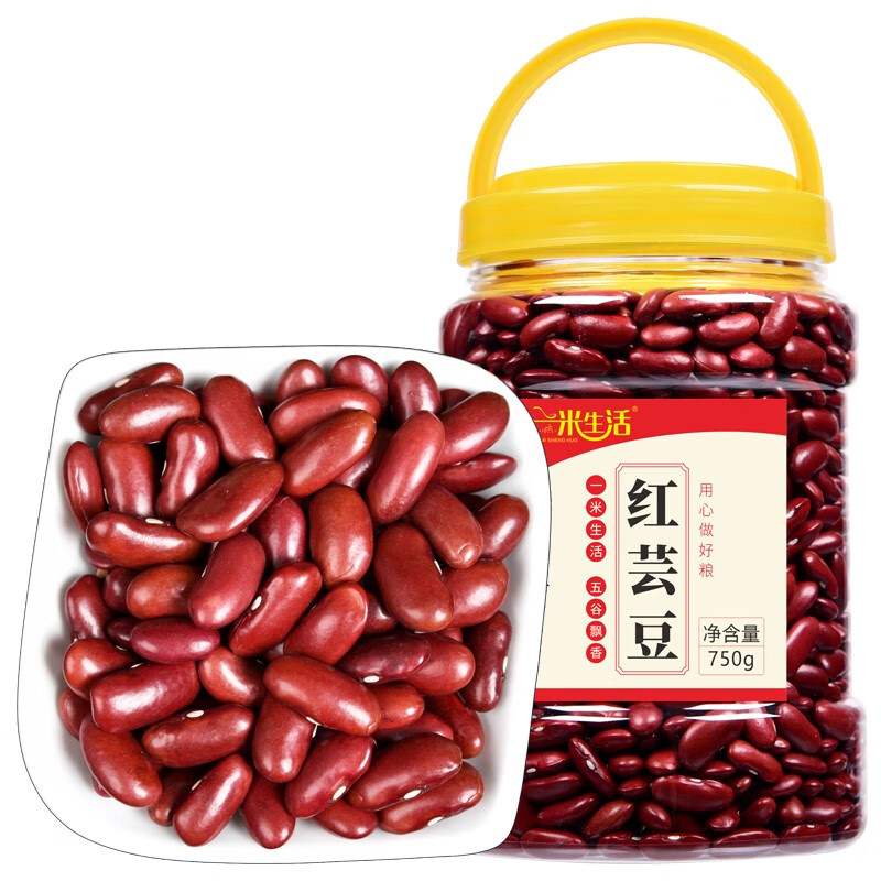 一米生活红芸豆750/大红豆红腰豆饭豆蜜豆沙馅煮粥五谷杂粮粗