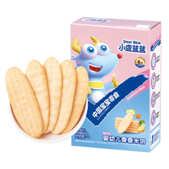 小鹿蓝蓝尝鲜装宝宝米饼蔬菜味米饼婴儿零食营养儿童磨牙饼21g