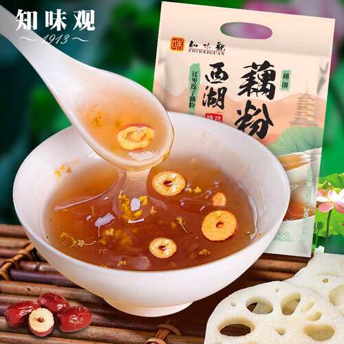 知味观红枣莲子藕粉400g中华老字号杭州特产手工正宗西湖果肉条