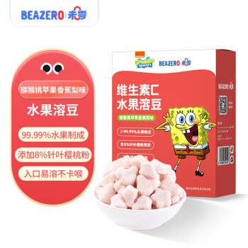 beazero未零海绵宝宝猕猴桃梨苹果香蕉味水果溶豆儿童零食16g