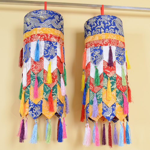 佛堂装饰胜利幢藏佛布艺佛幢宝幢