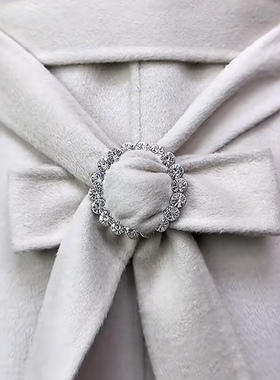 【送视频】超大水钻圆圈丝巾披肩腰带扣呢大衣打结百搭T恤收腰扣