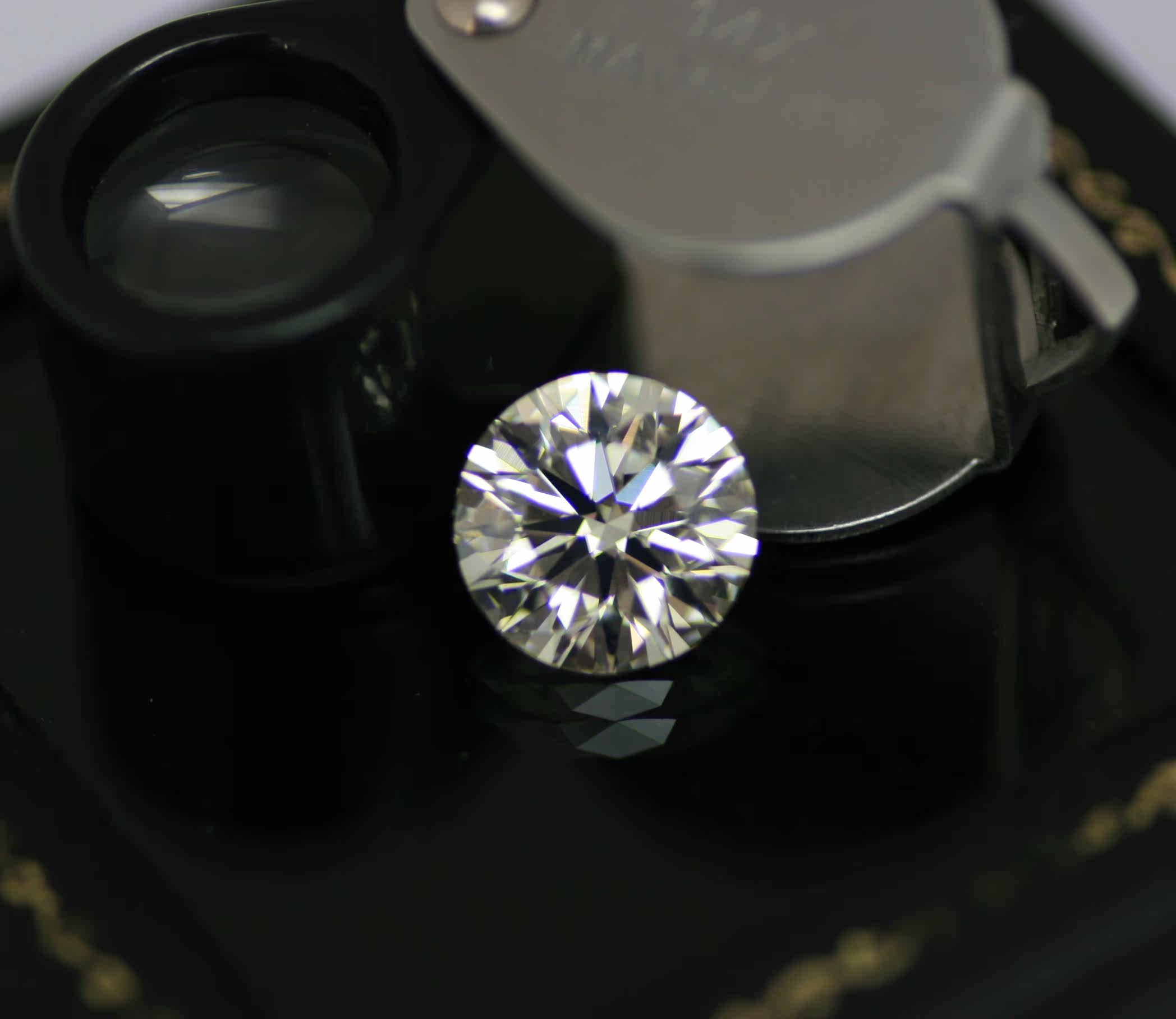 70克拉g色3ex切工定做钻戒