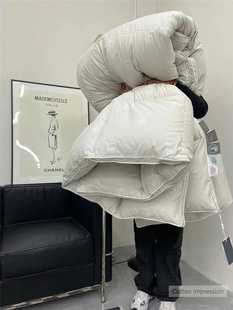秋冬季床上用品羽绒被灰鸭绒被子大朵燕鸭绒加厚冬被保暖双人被芯