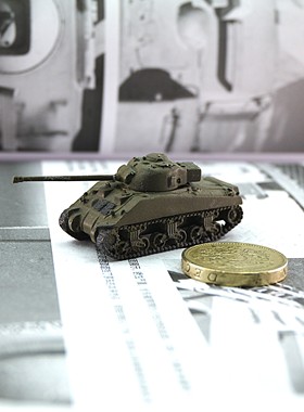 1/144预涂装全金属铸造英国萤火虫中型坦克绿色涂装成品军事模型