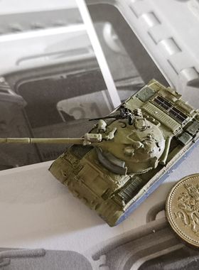 已涂装1/144全金属铸造军绿单色T62M主战坦克世界成品军事模型