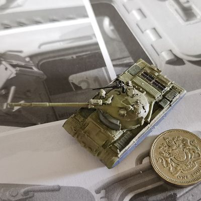 已涂装1/144全金属铸造军绿单色T62M主战坦克世界成品军事模型