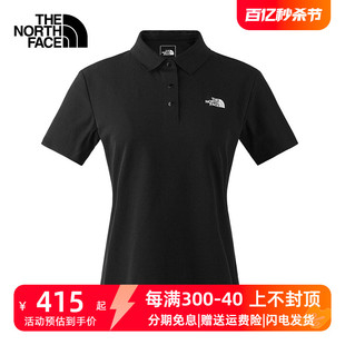 女24春夏吸湿UPF防晒衣户外T恤89T8 TheNorthFace北面短袖 Polo衫