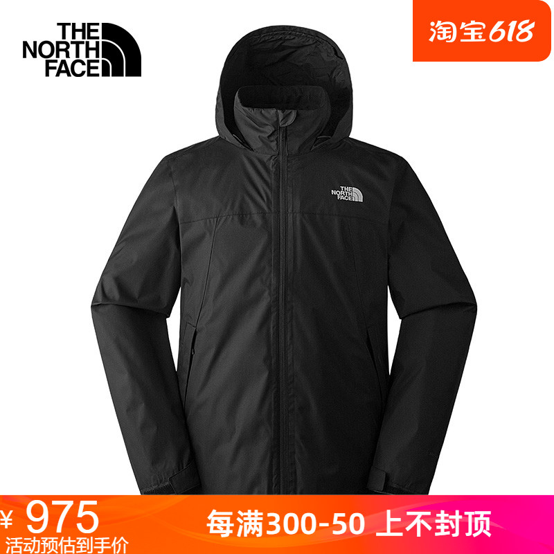 TheNorthFace北面冲锋衣男24春夏黑武士防水防风透汽夹克外套88FR