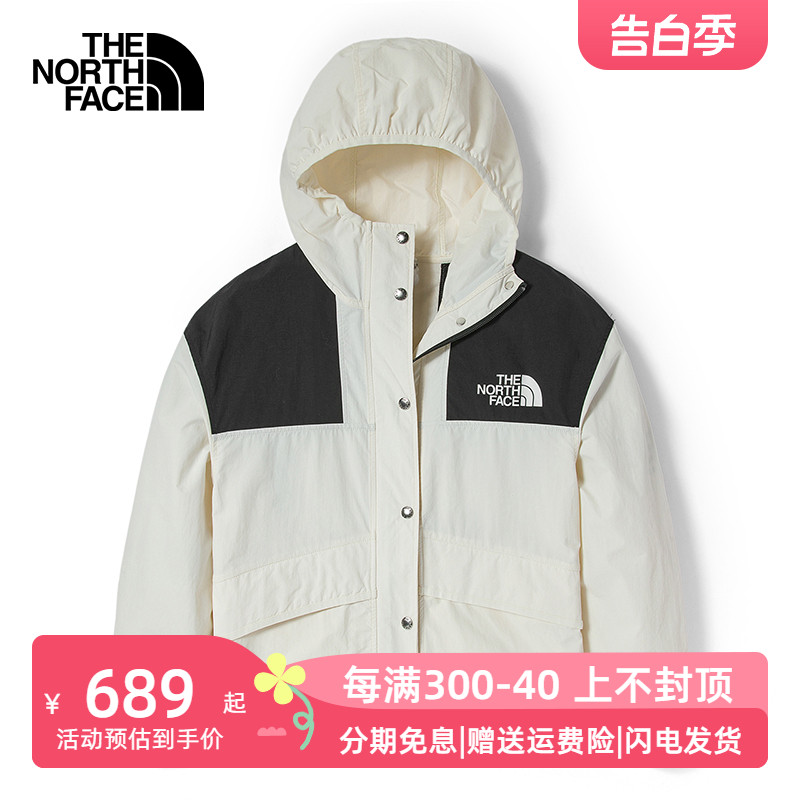 TheNorthFace北面冲锋衣女24春夏皮肤衣防泼水休闲夹克外套5JXO